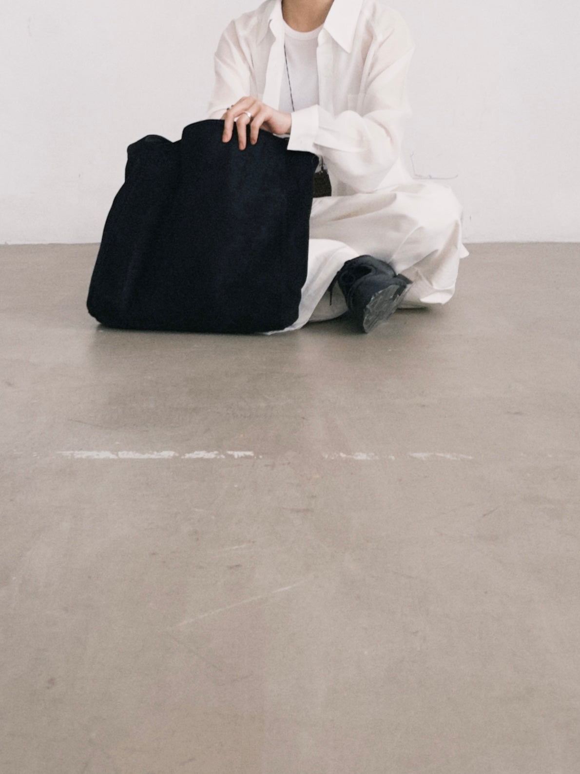 drape shirt jacket in white (pre-order)