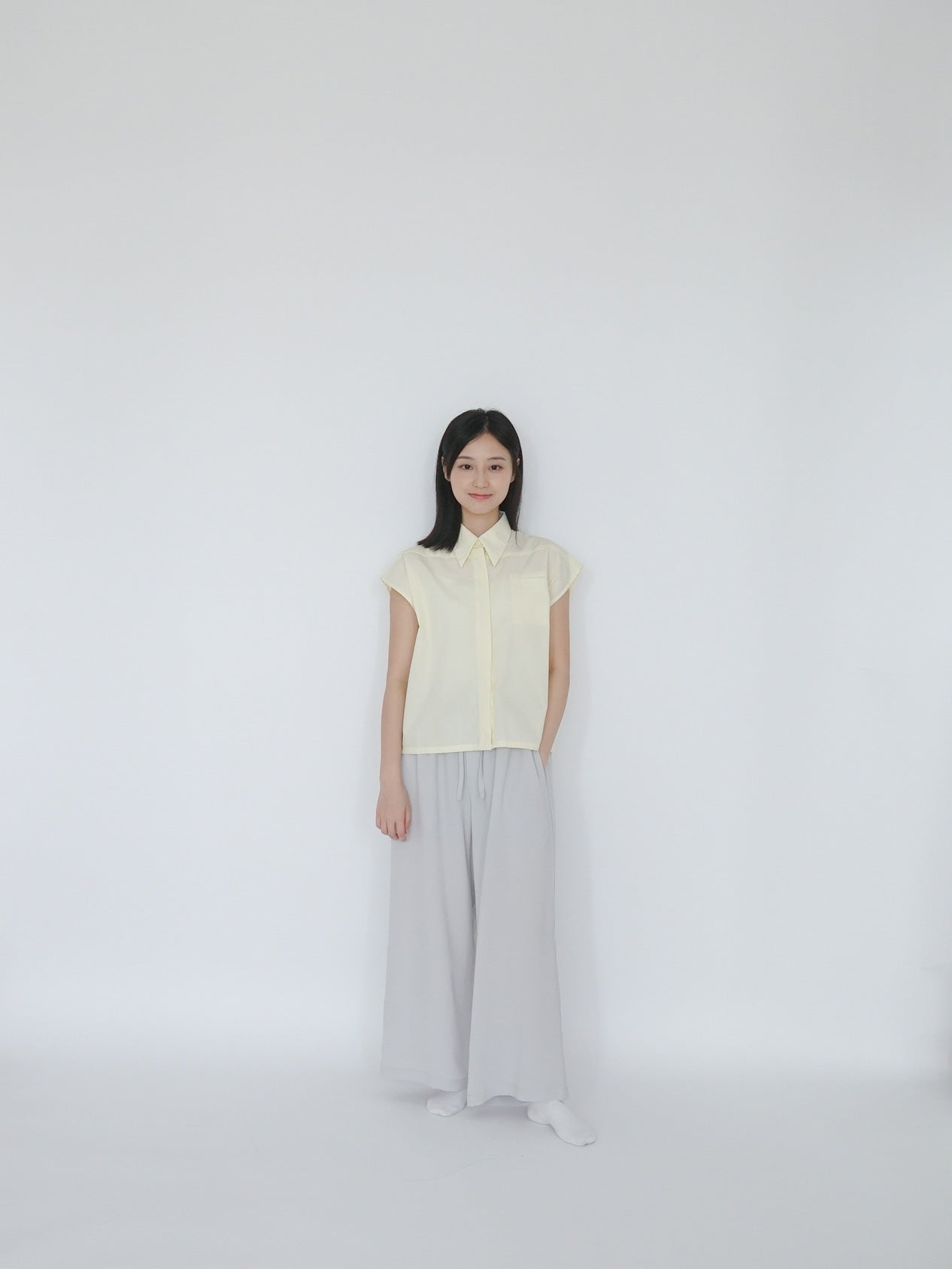 Belle shirt light lemon