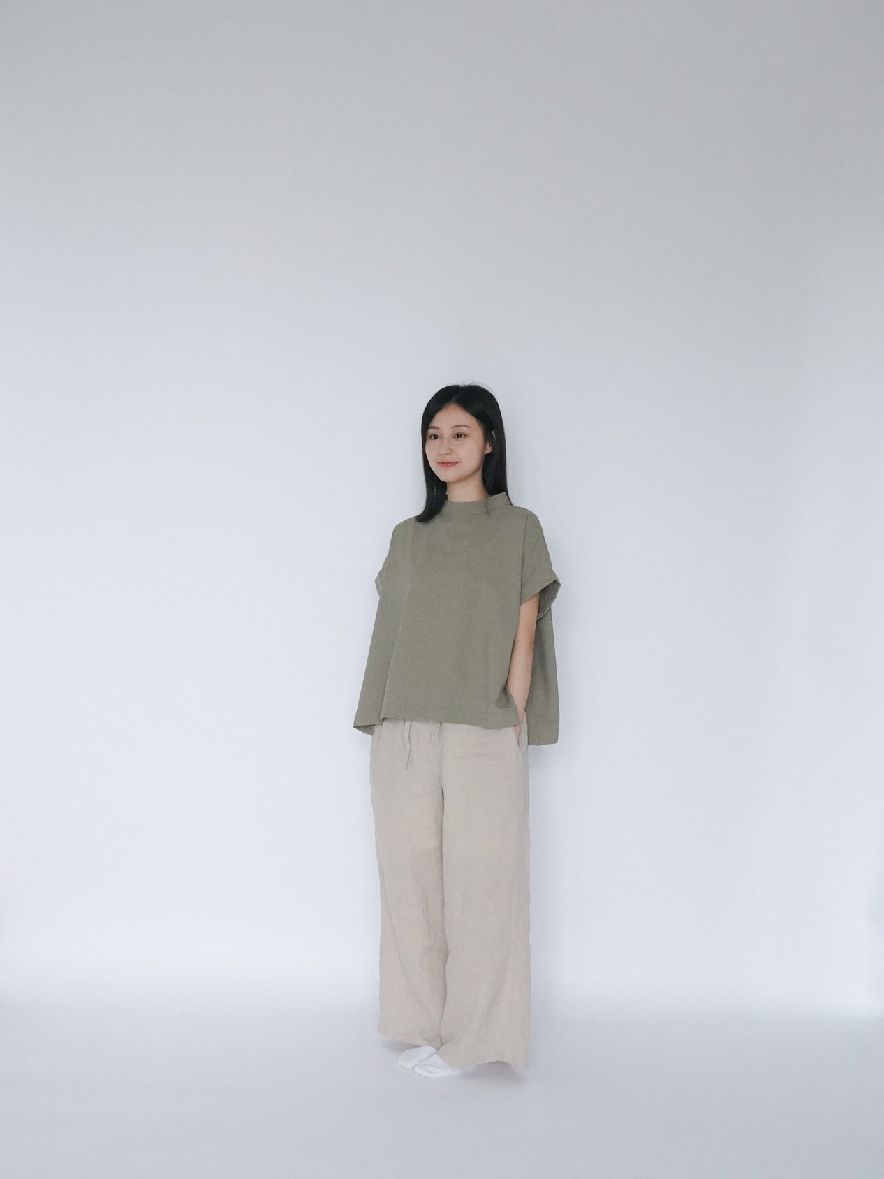 ruth top khaki