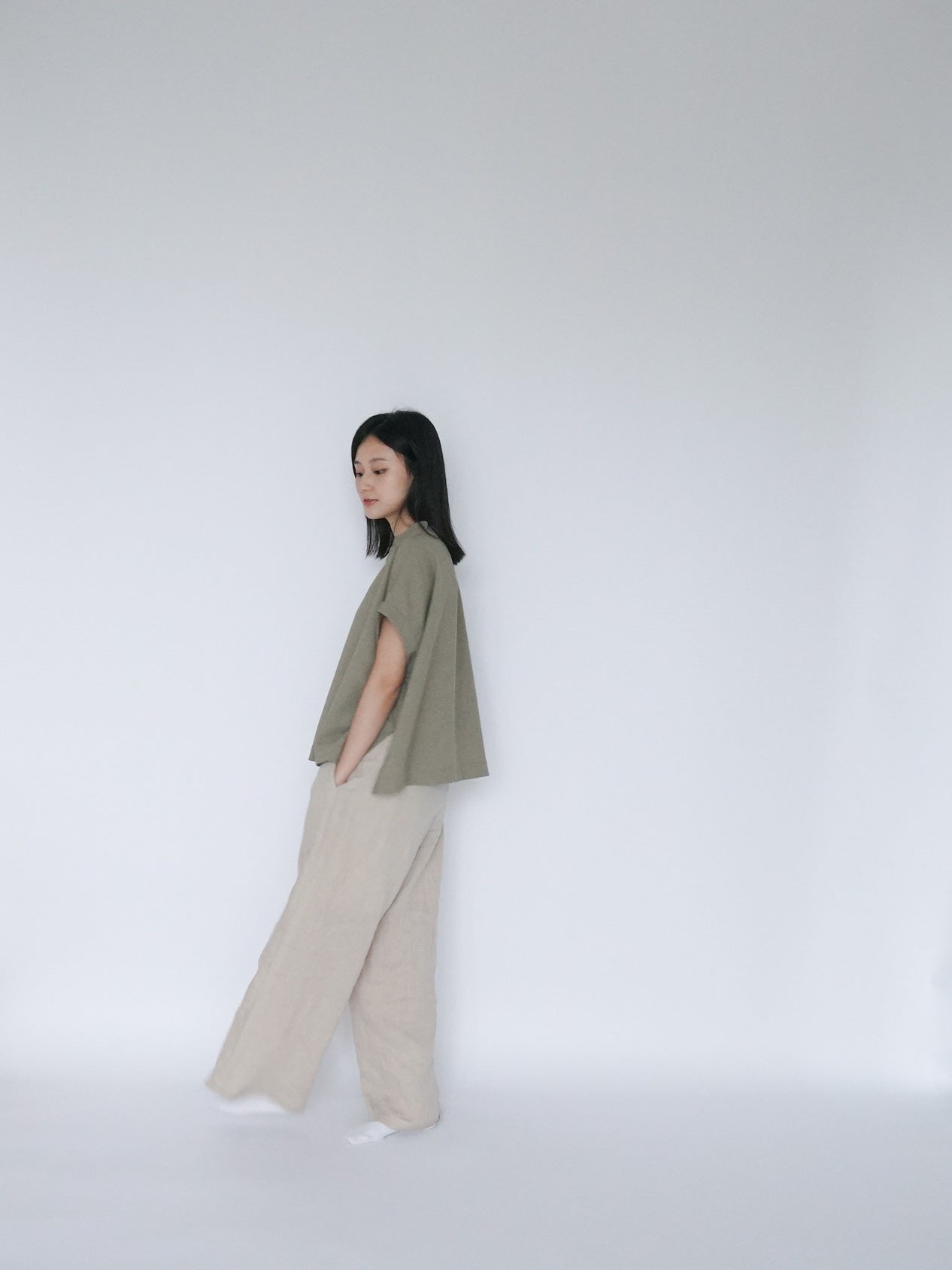 ruth top khaki