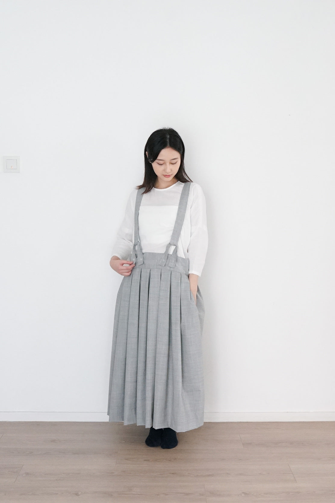 2-ways skirt light grey