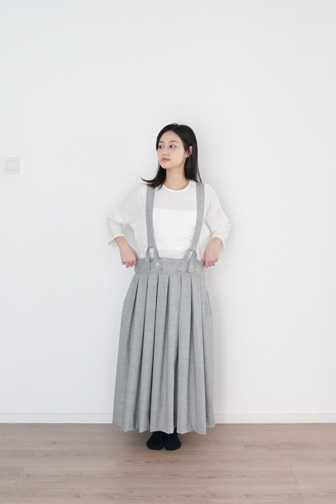 2-ways skirt light grey