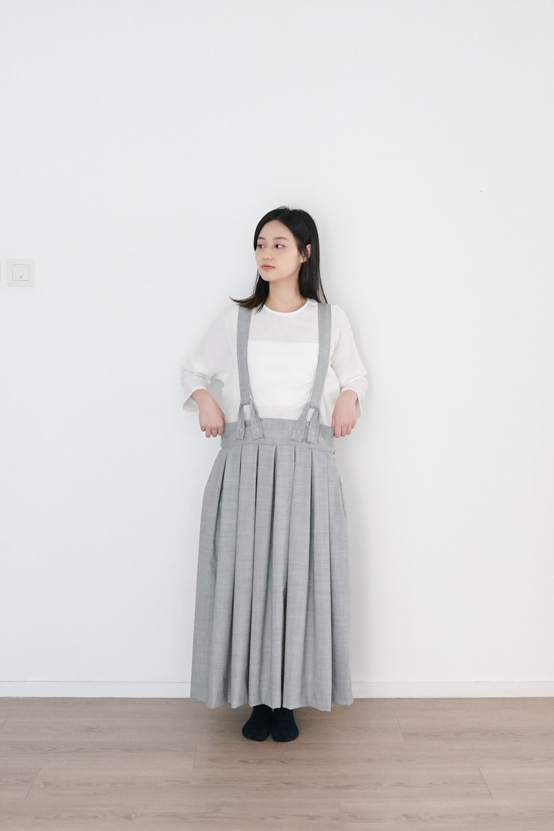 2-ways skirt light grey