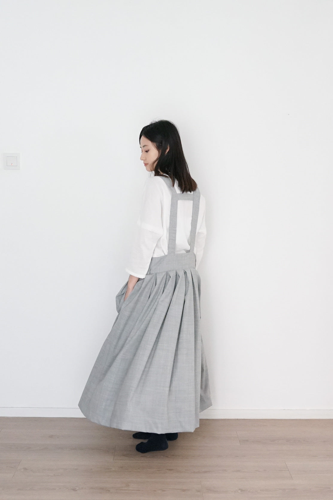 2-ways skirt light grey