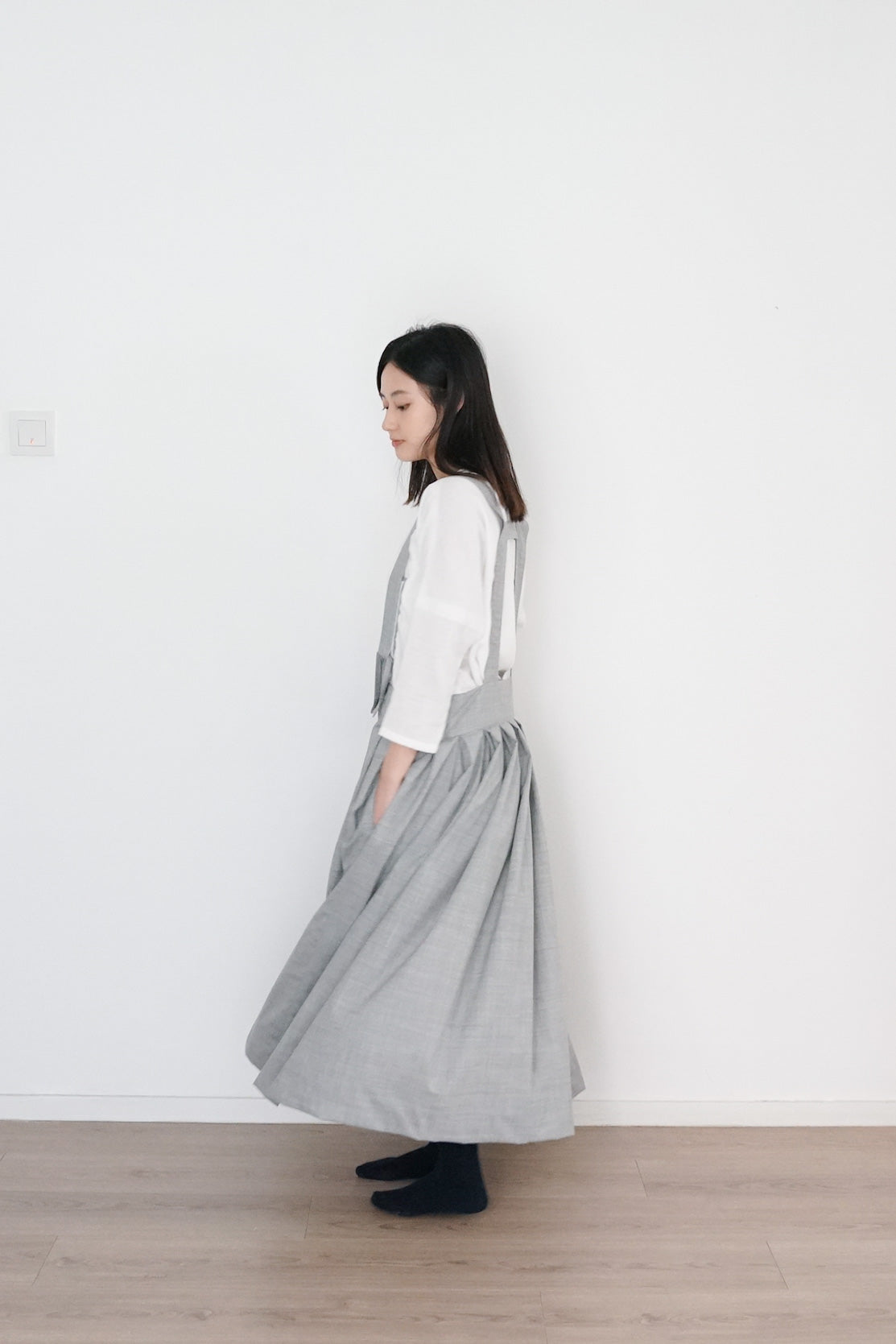 2-ways skirt light grey