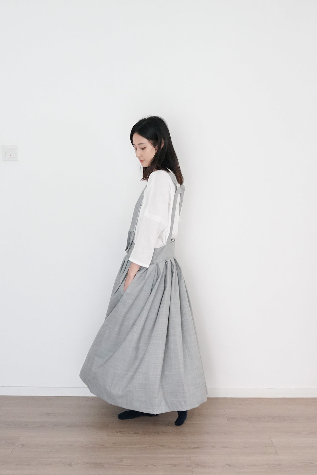 2-ways skirt light grey