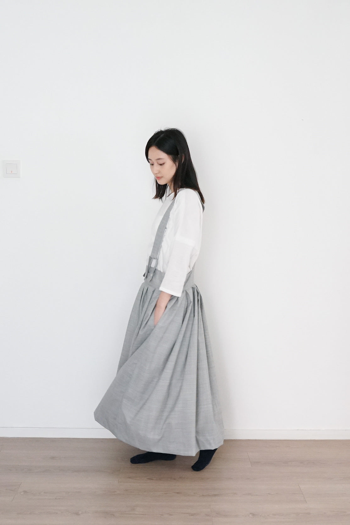 2-ways skirt light grey