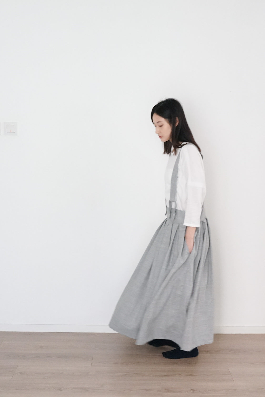 2-ways skirt light grey