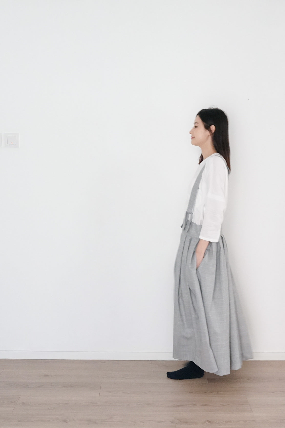 2-ways skirt light grey