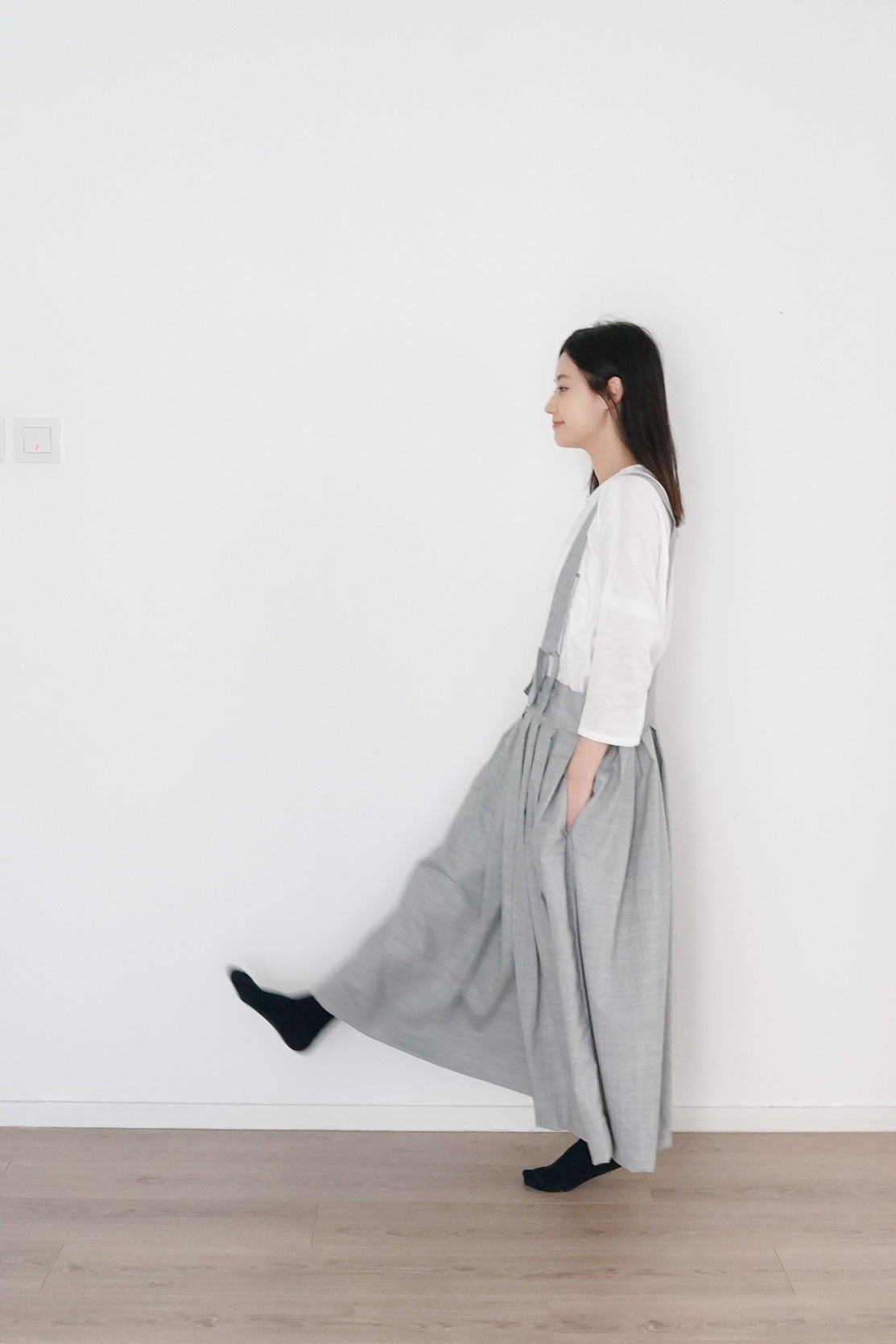 2-ways skirt light grey