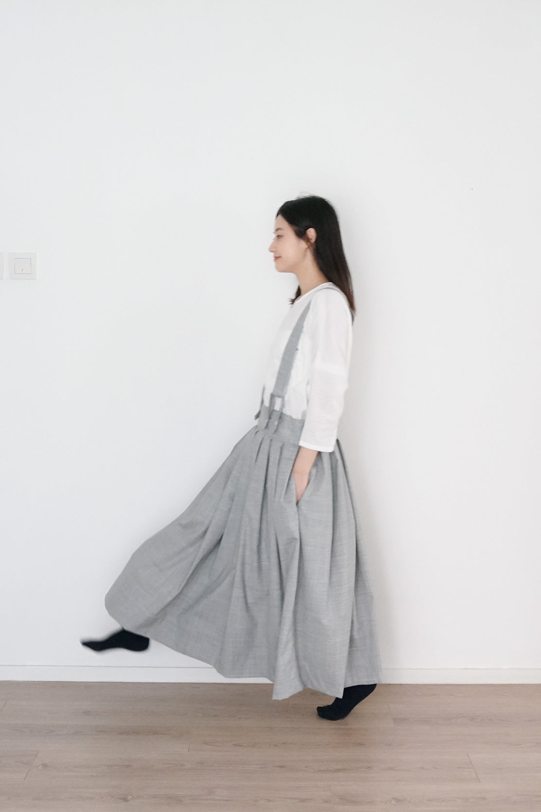 2-ways skirt light grey