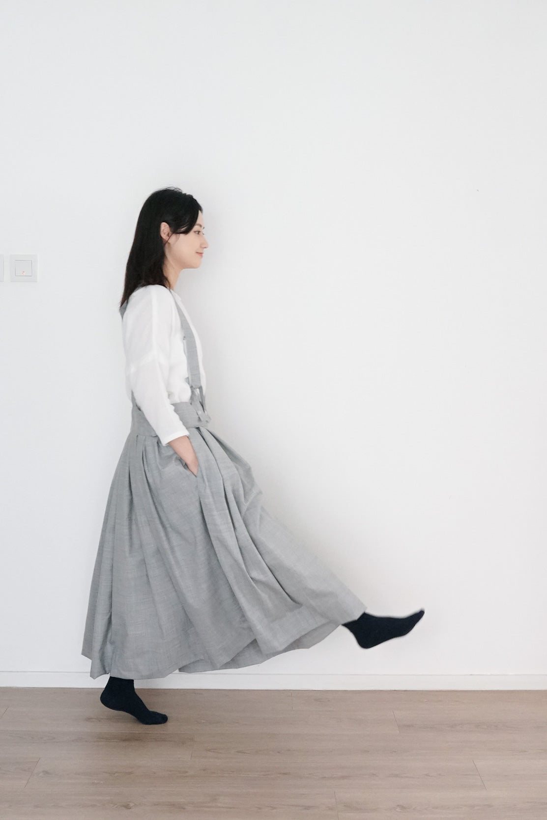 2-ways skirt light grey