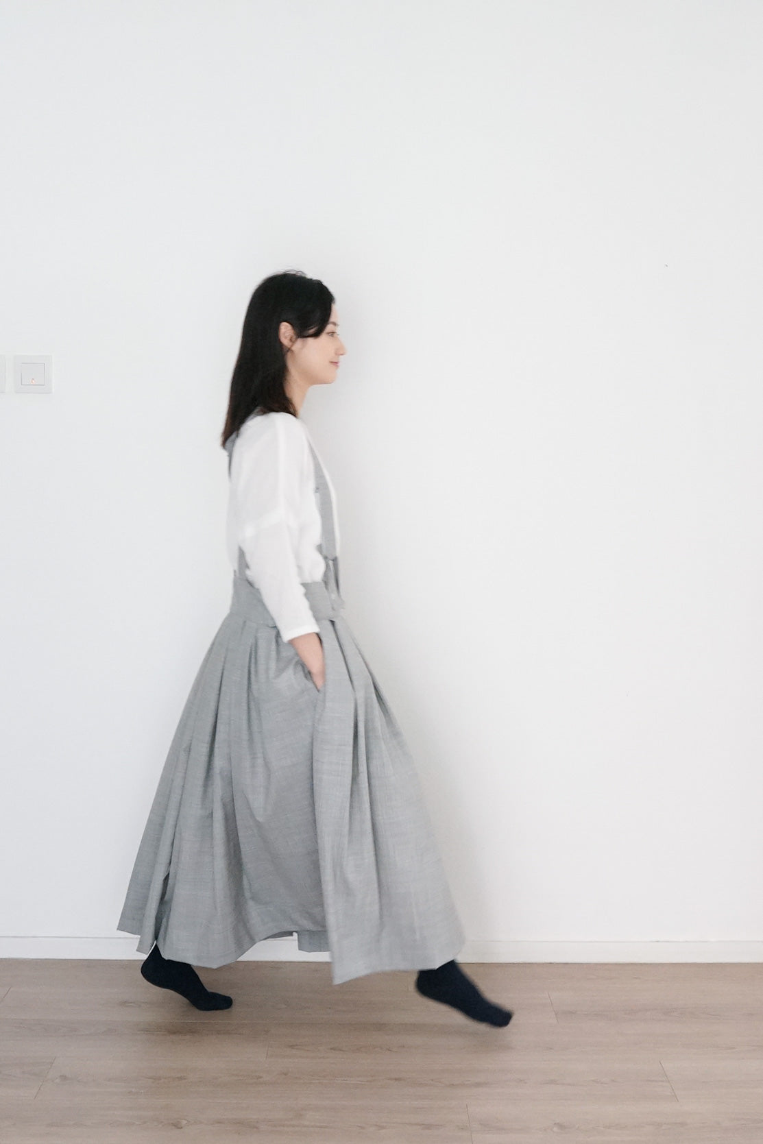 2-ways skirt light grey