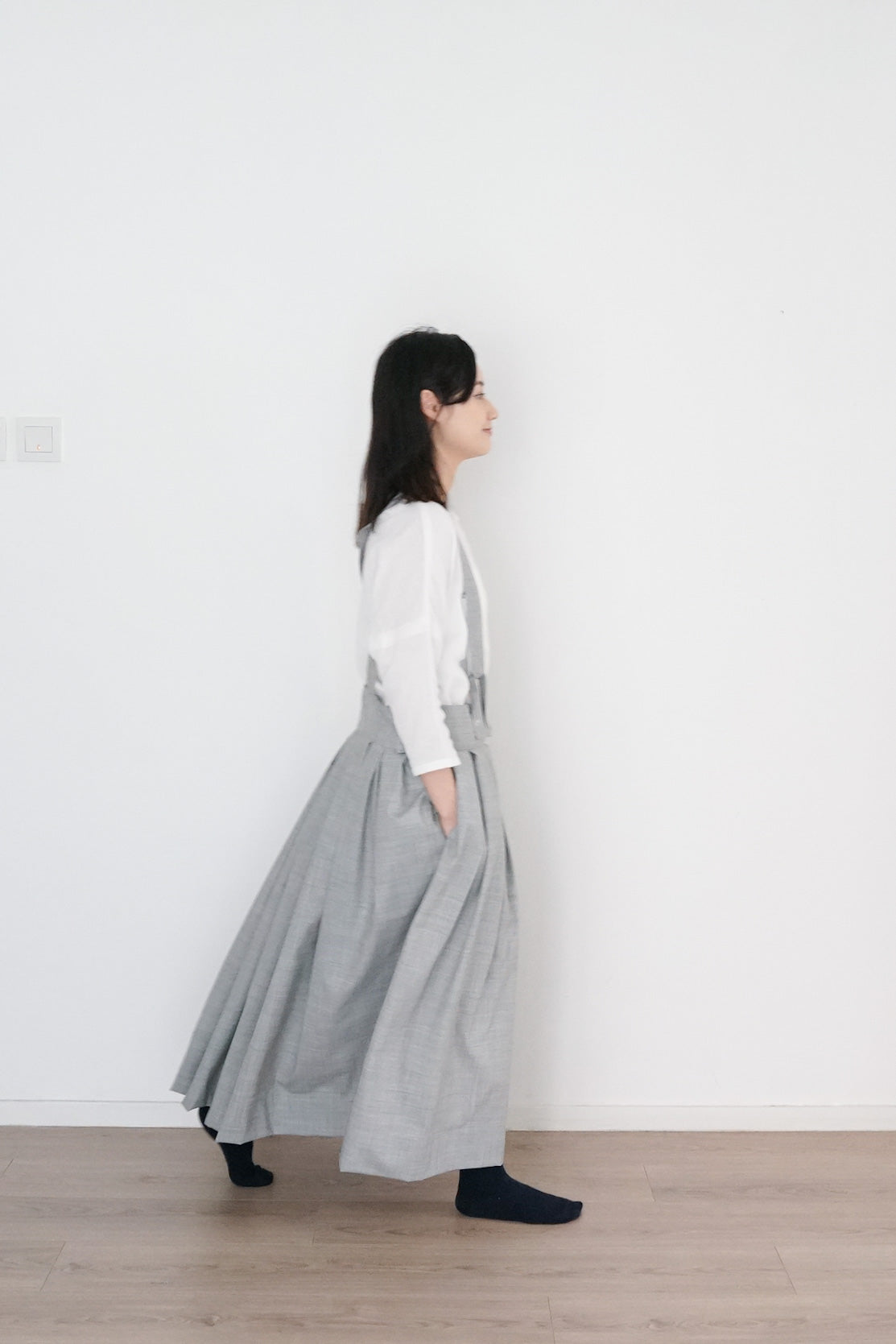 2-ways skirt light grey