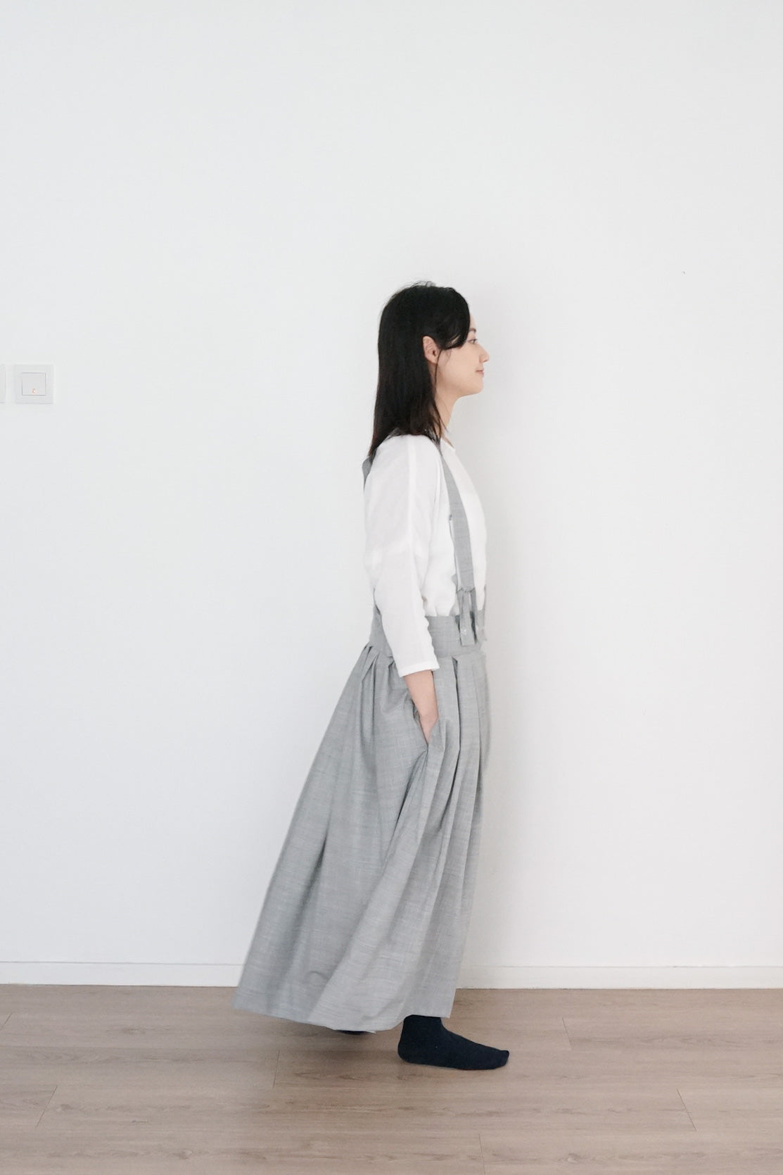 2-ways skirt light grey