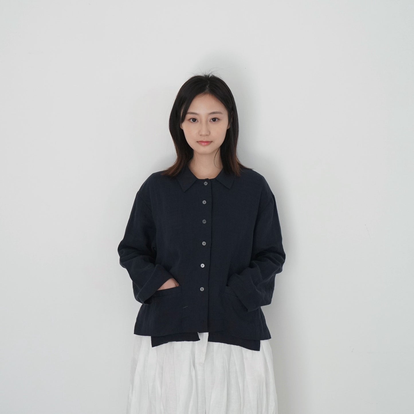 shirt jacket navy