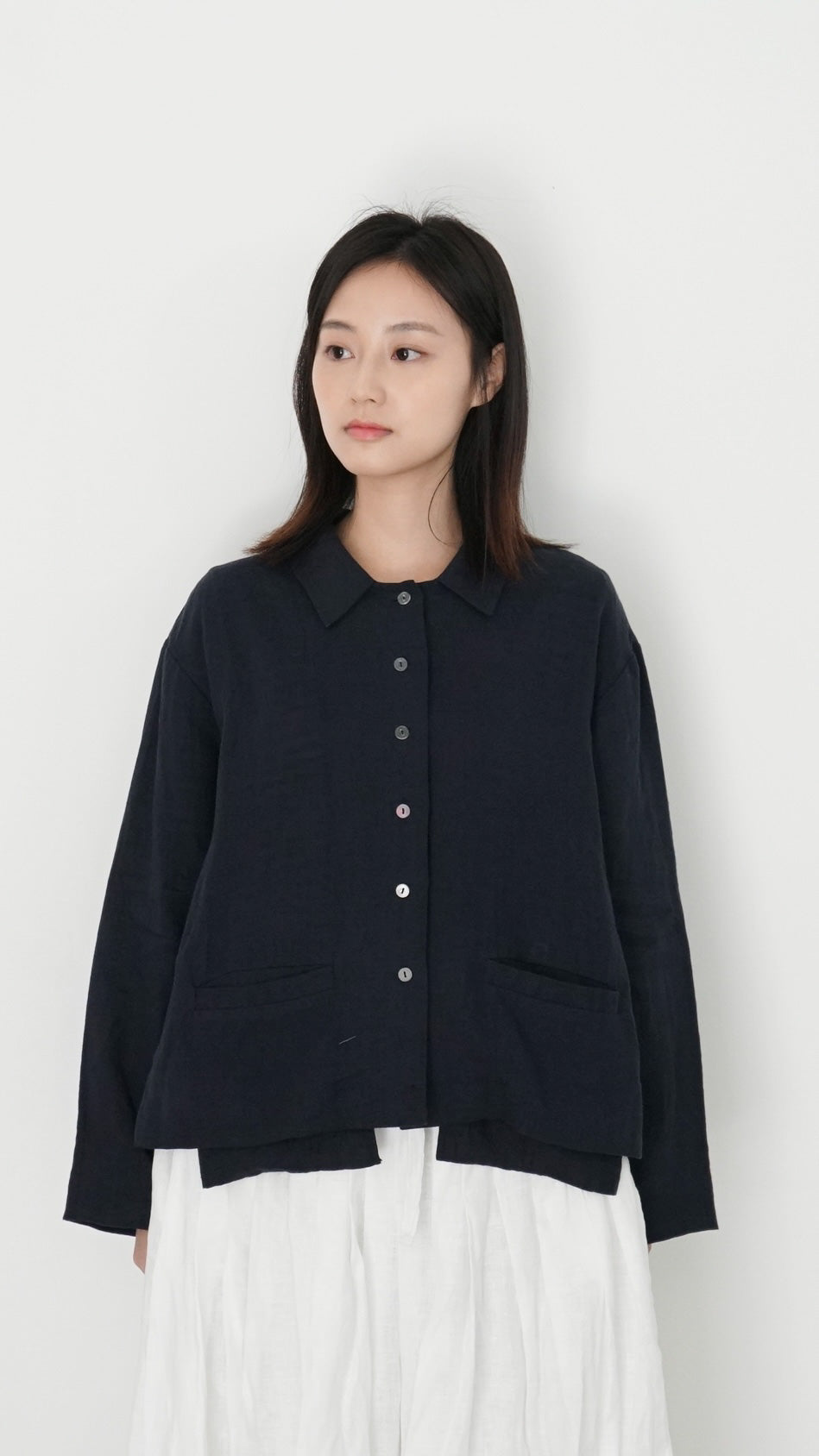 shirt jacket navy