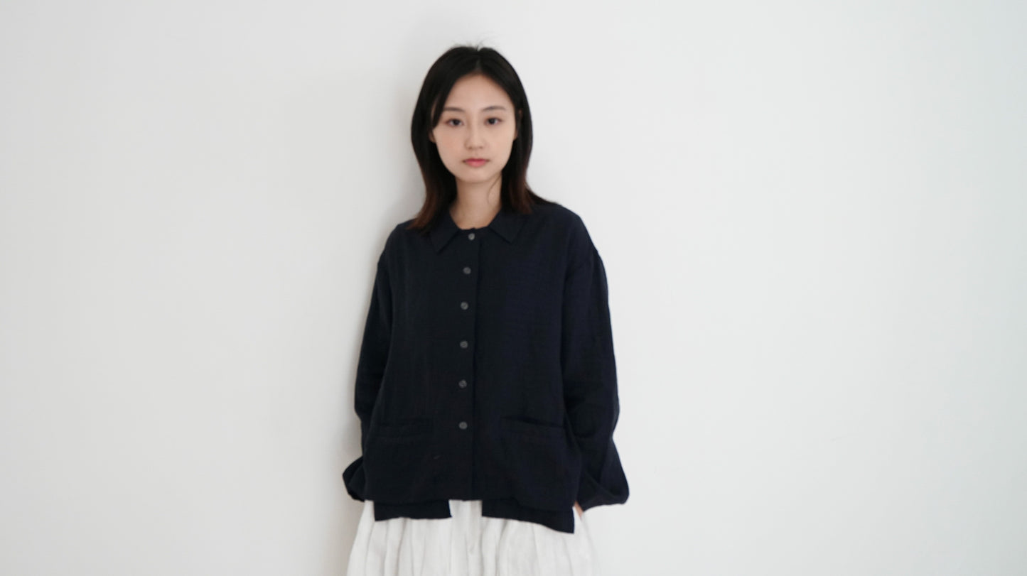 shirt jacket navy