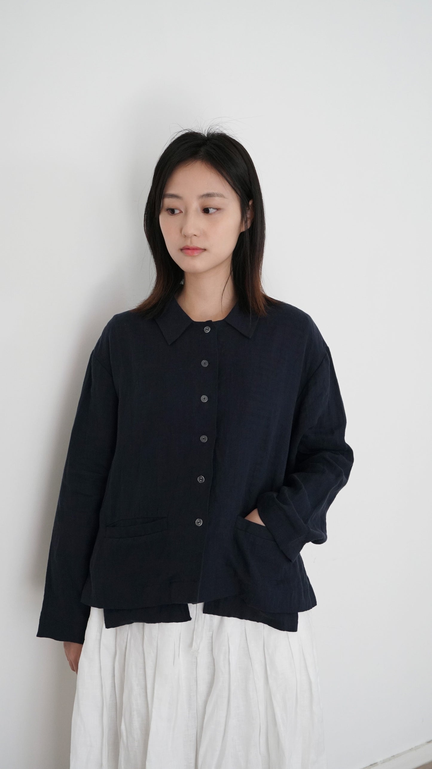 shirt jacket navy