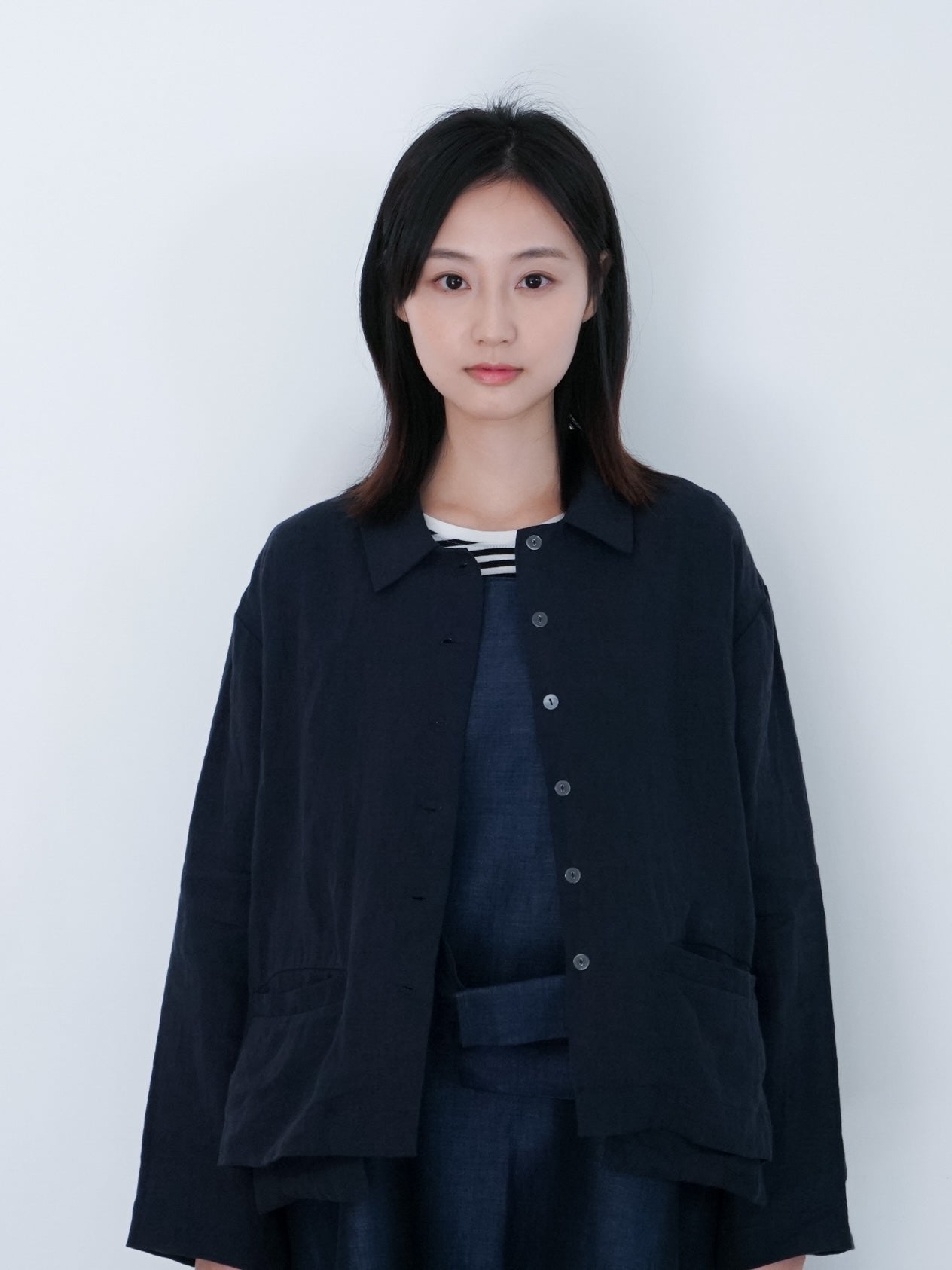 shirt jacket navy