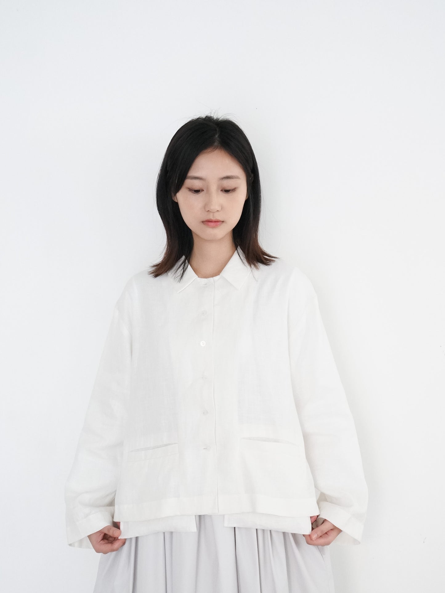 shirt jacket white