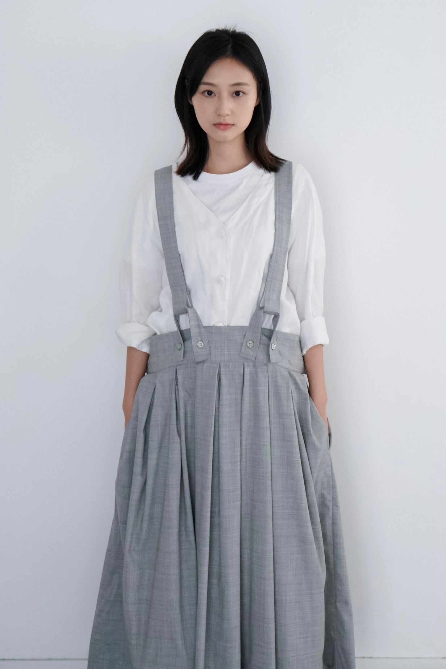 2-ways skirt light grey