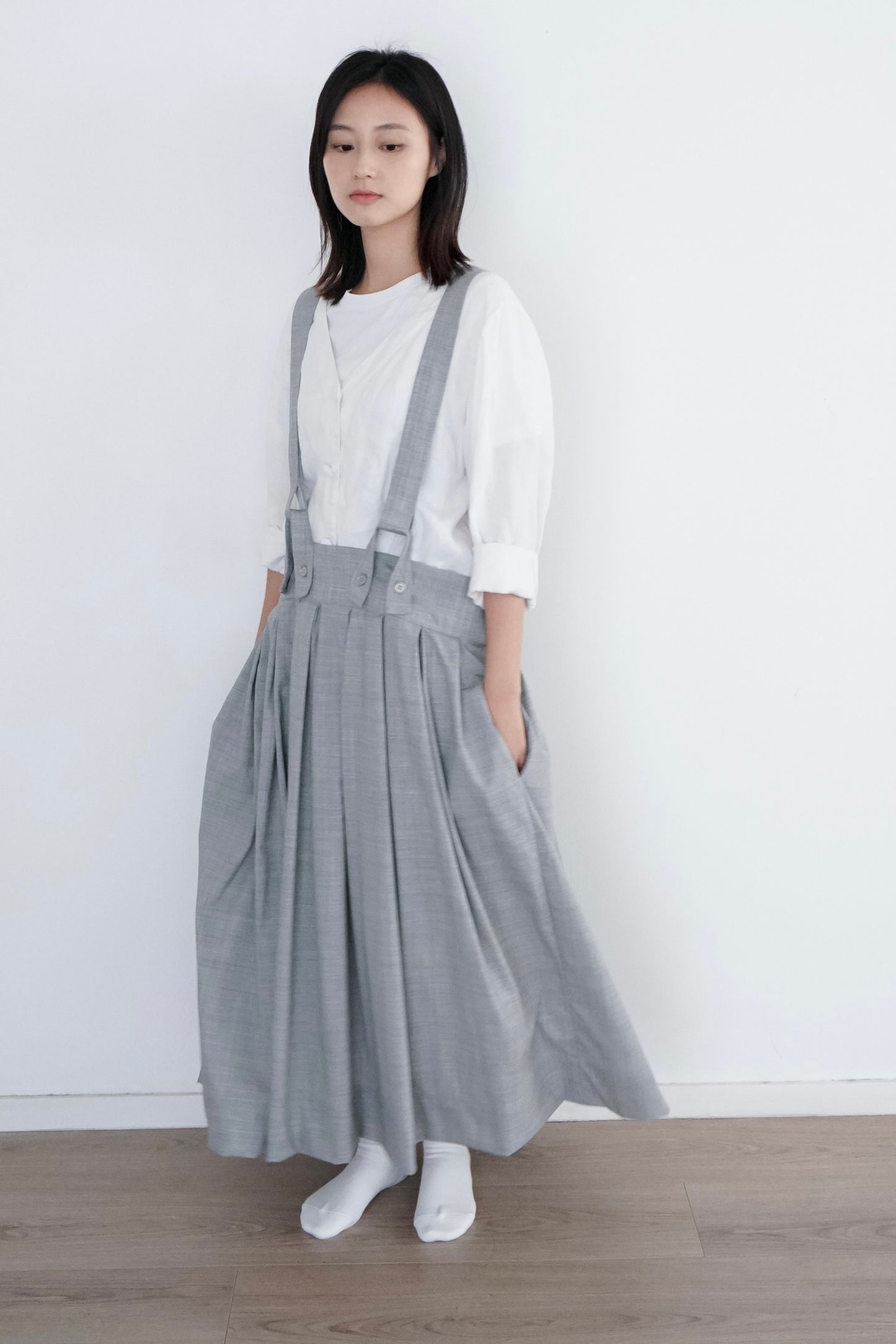 2-ways skirt light grey