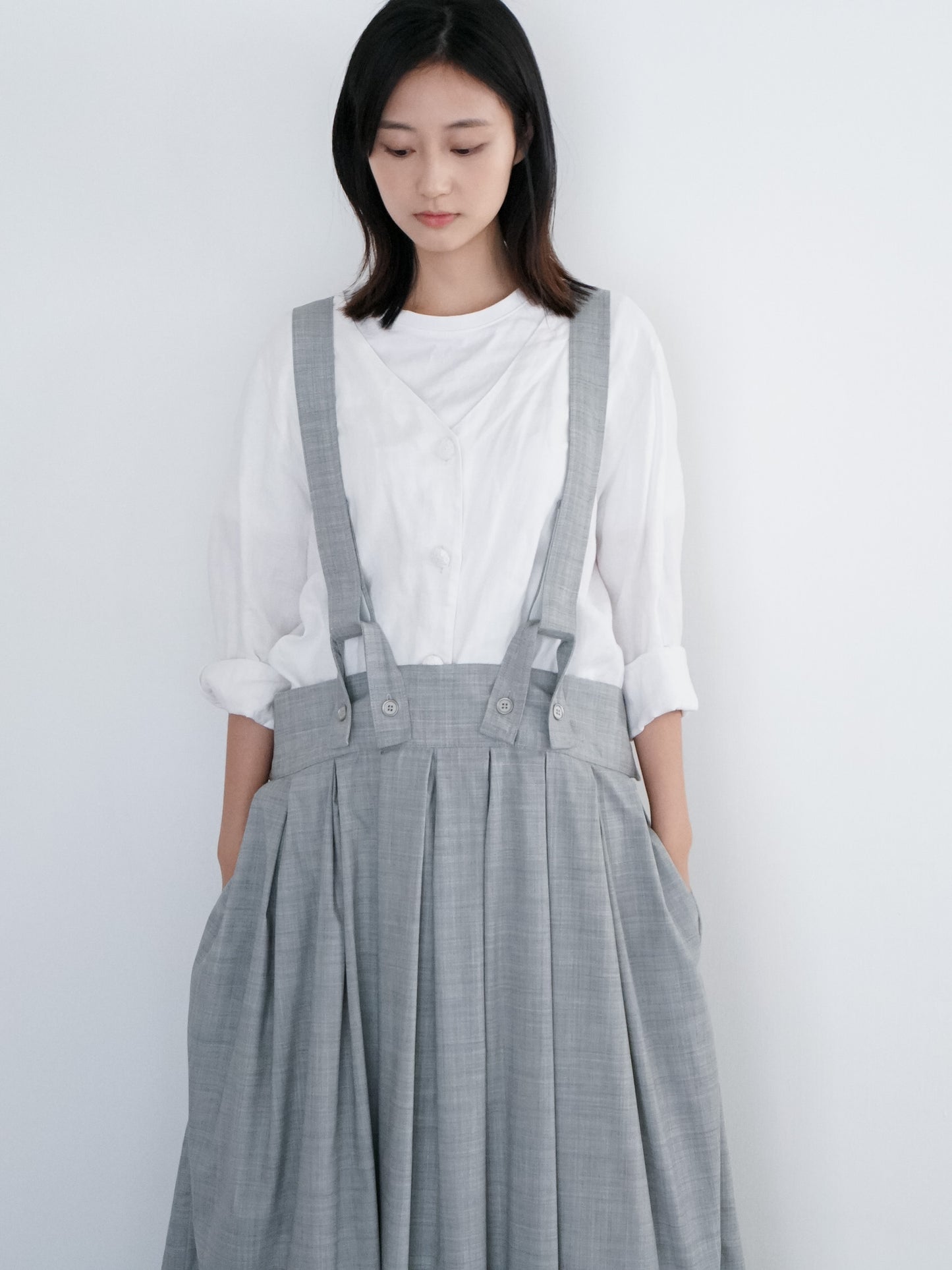 2-ways skirt light grey