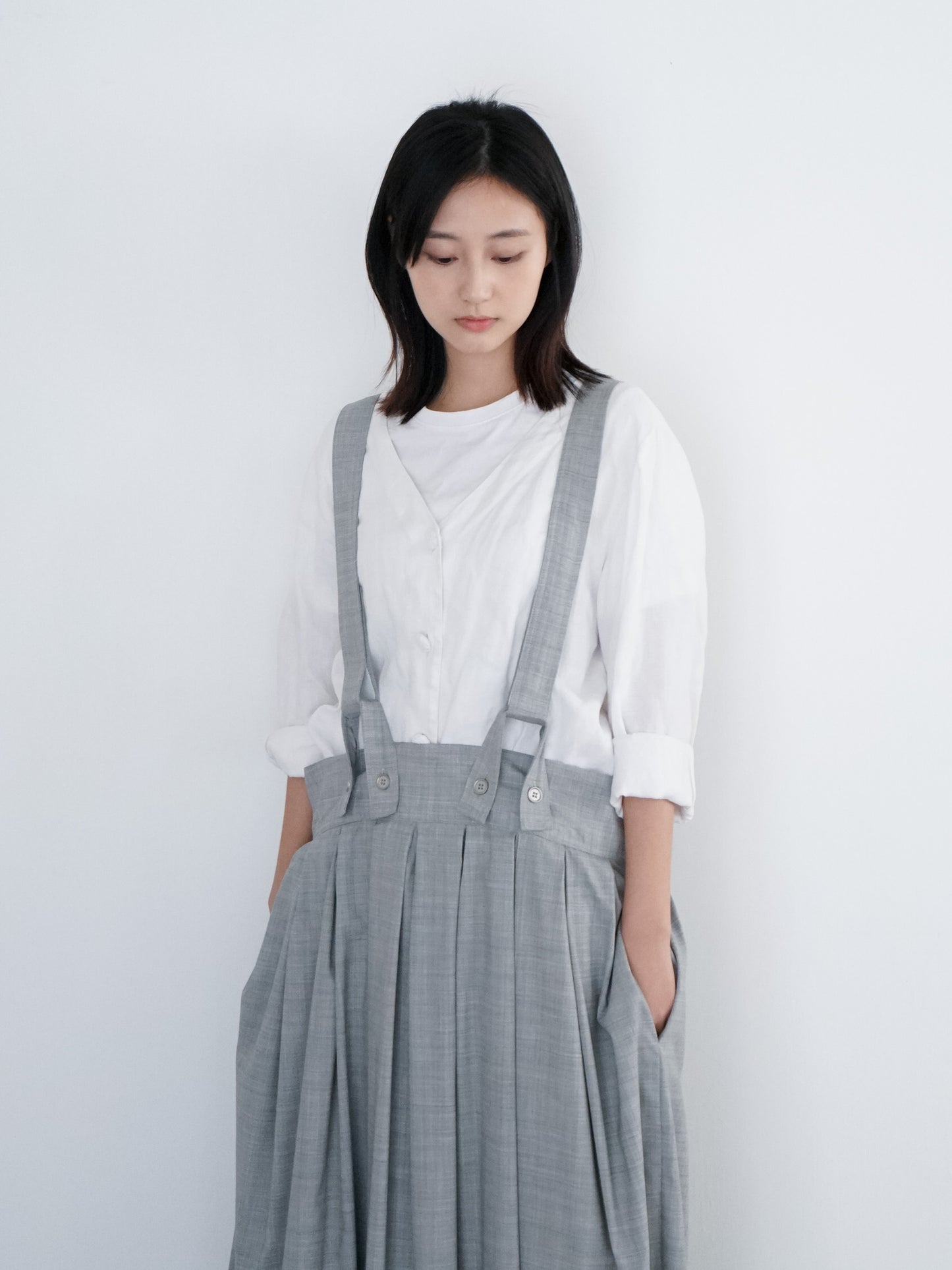 2-ways skirt light grey