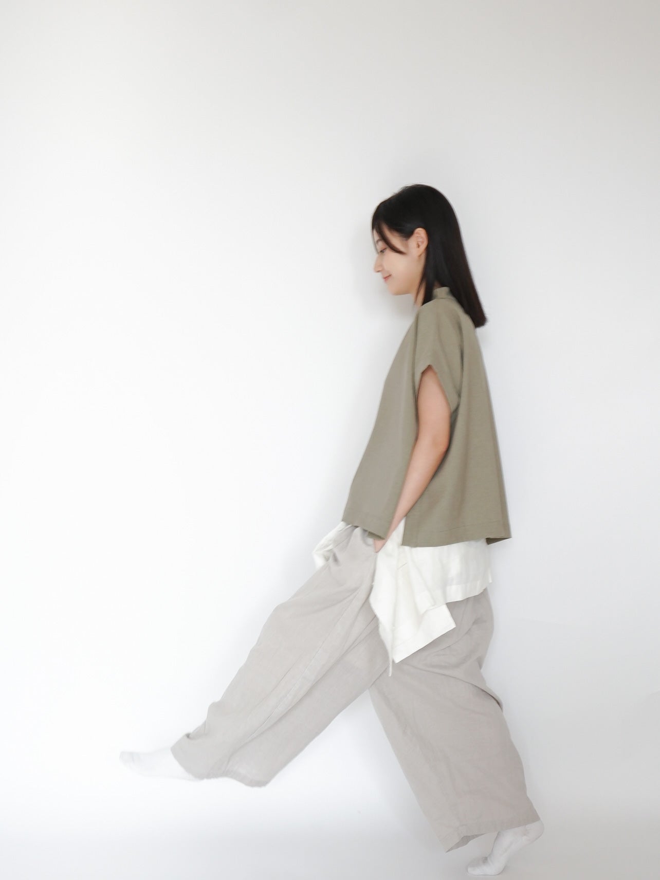 ruth top khaki