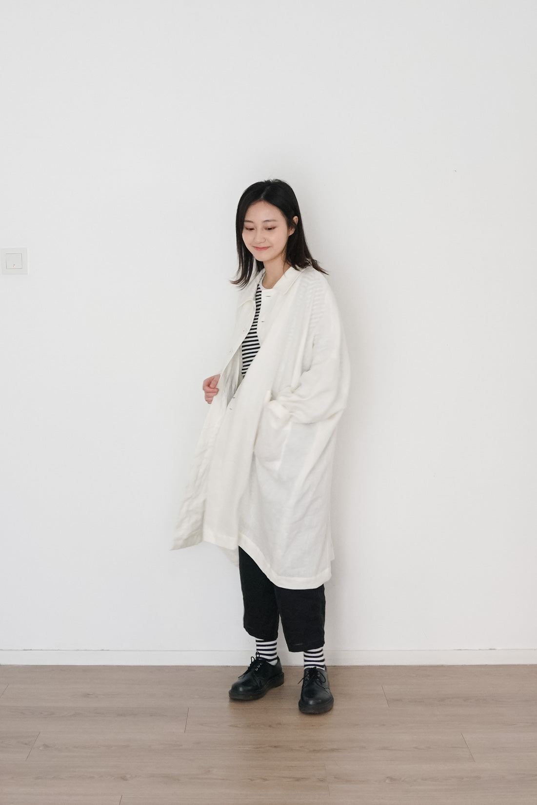 peter french coat white