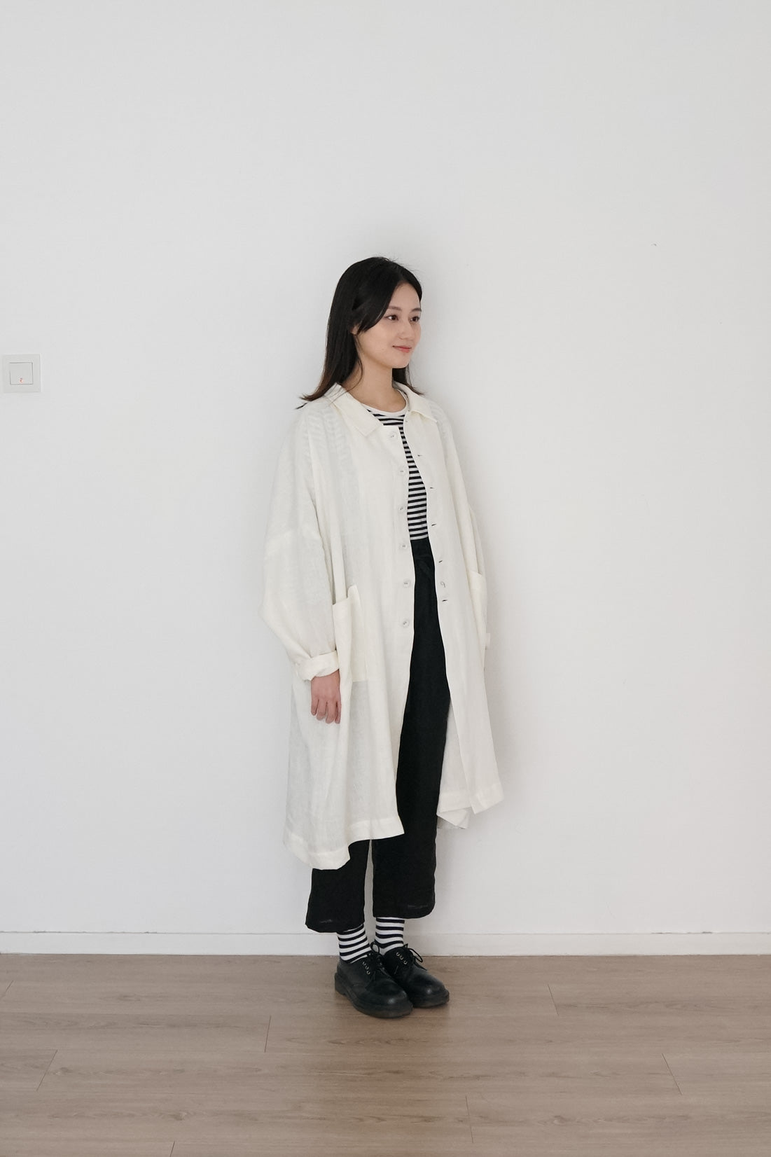 peter french coat white