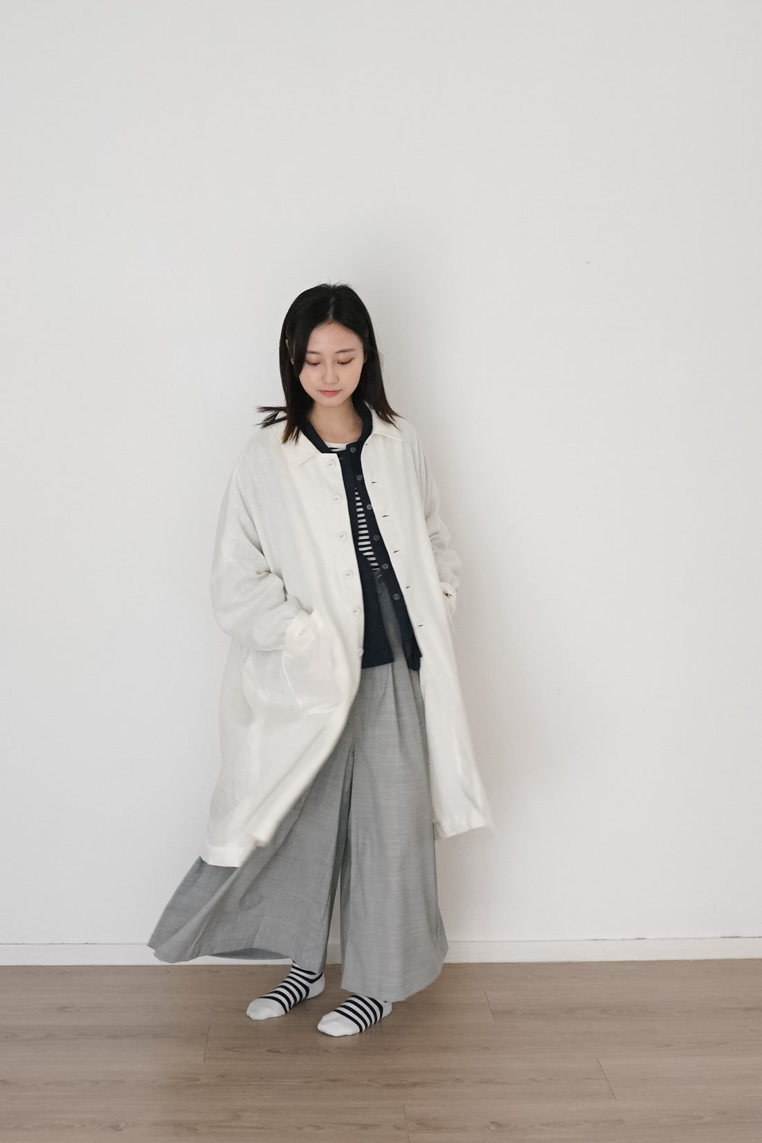 peter french coat white