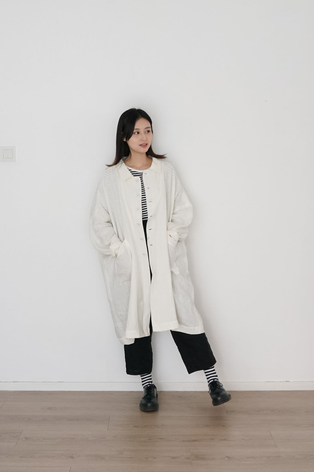 peter french coat white