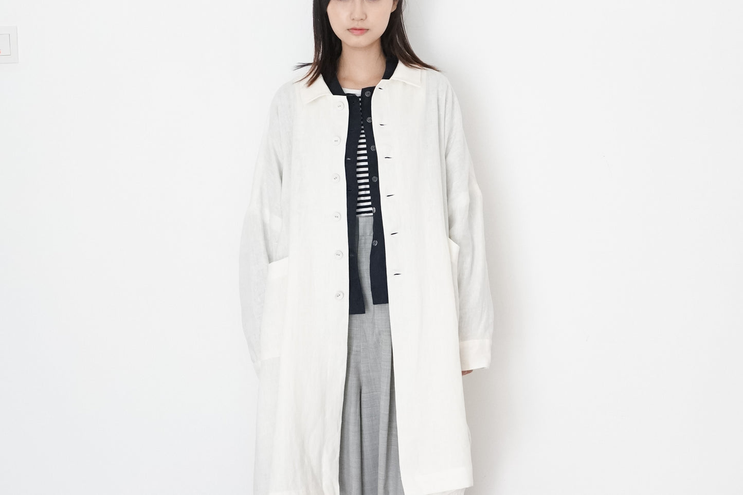 peter french coat white