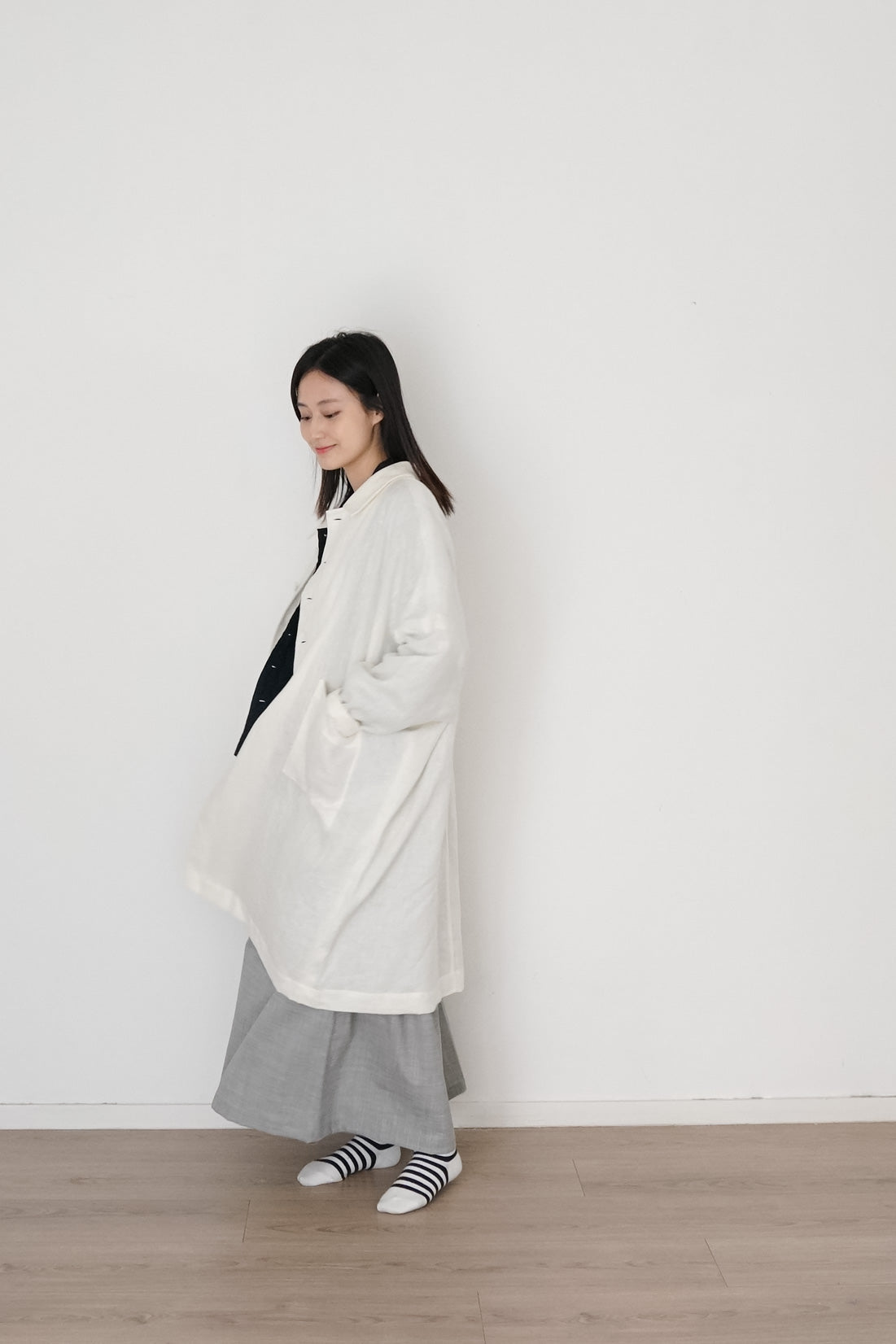 peter french coat white