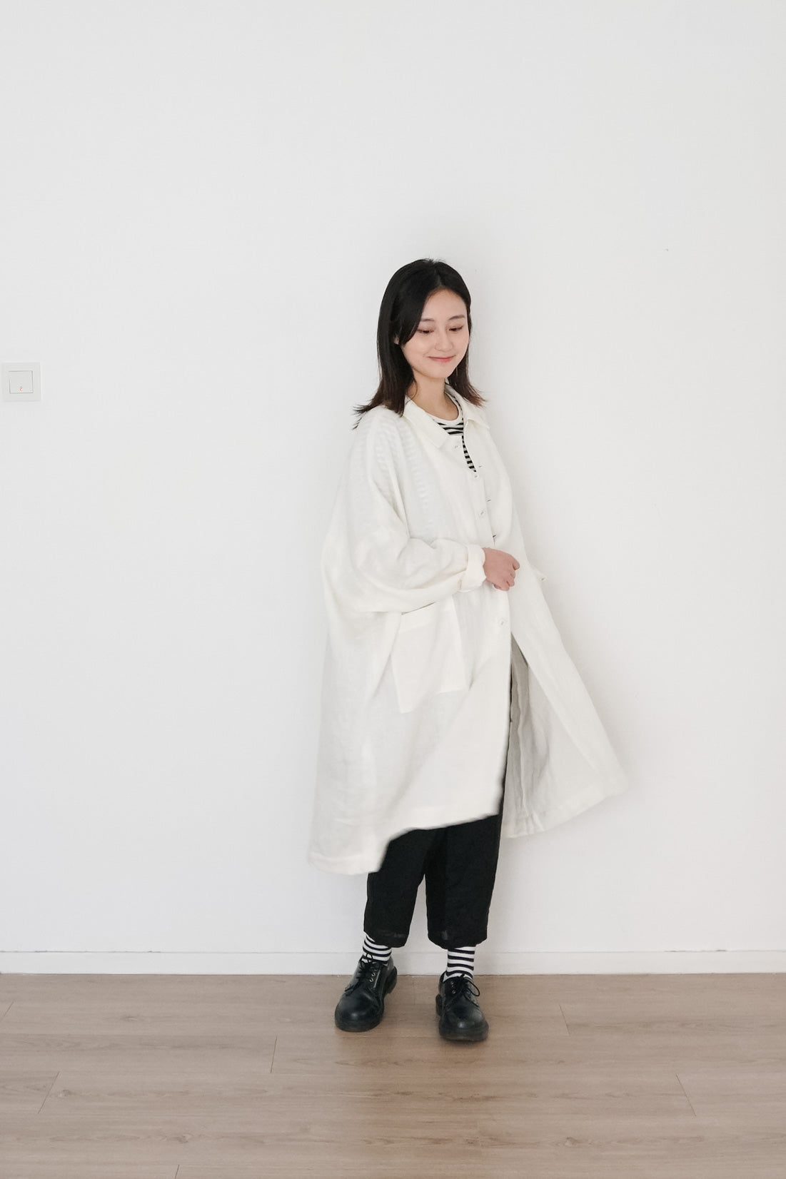 peter french coat white