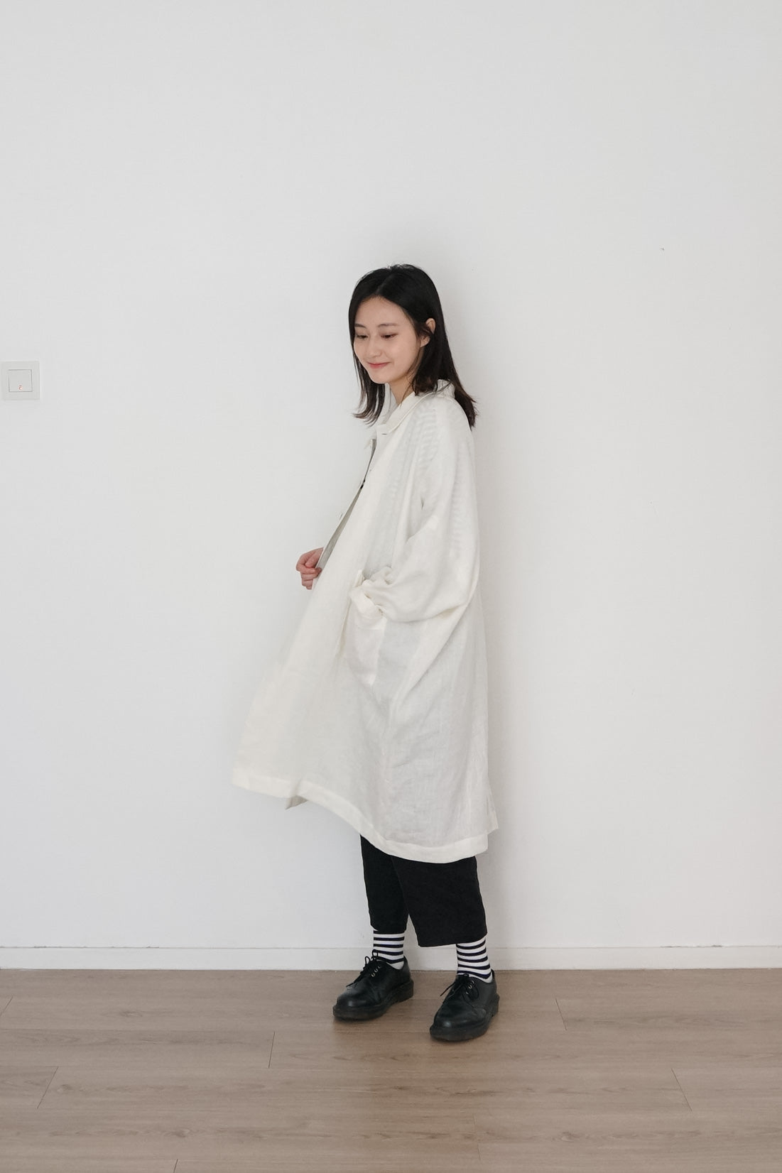 peter french coat white