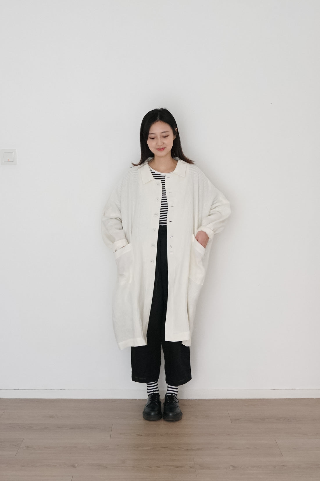 peter french coat white